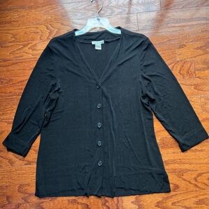 Notations Black Button-Down Shirt
